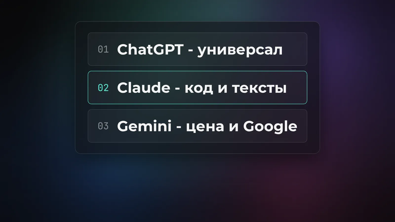 Claude vs ChatGPT vs Gemini в 2026: честное сравнение