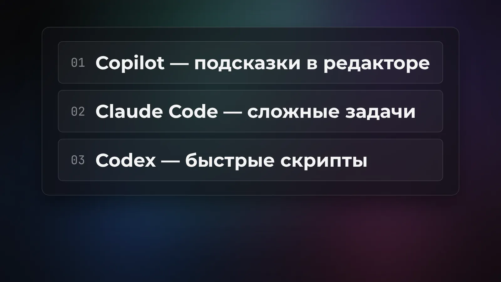 Нейросеть для Python-разработки: Claude, Copilot или Codex